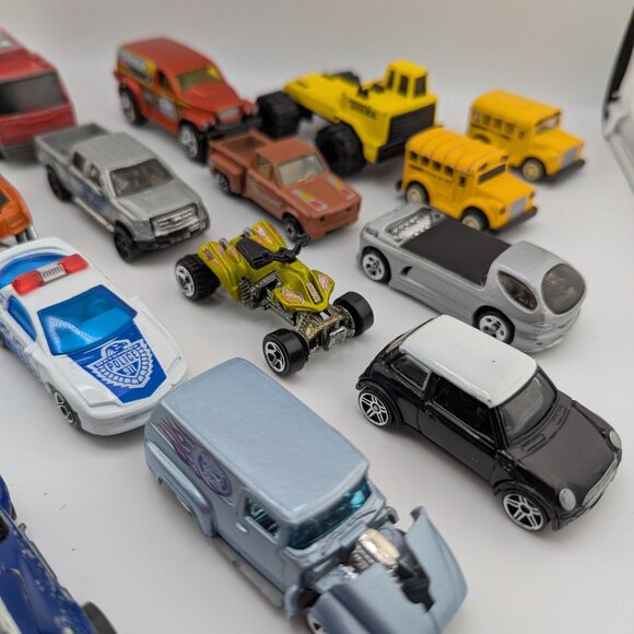 Bundle of 19 Diecast Toy Cars – Fire Trucks, Race Cars, Police & More! - Picture 5 of 12